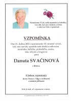 Vzpomínka Svačinová Danuta