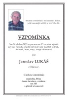 Vzpomínka Lukáš Jaroslav