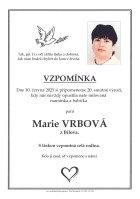 Vzpomínka Vrbová Marie