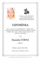 Vzpomínka Černá Daniela