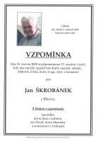 Vzpomínka Škrobánek Jan