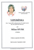 Vzpomínka Sivák Milan