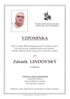 Vzpomínka Lindovský Zdeněk