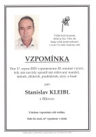 Vzpomínka Kleibl Stanislav