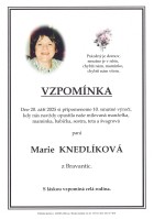 Vzpomínka Knedlíková Marie