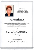 Vzpomínka Šašková Ludmila