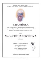 Vzpomínka Čechanovičová Marie