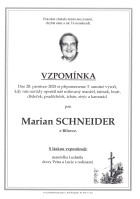 Vzpomínka Schneider Marian