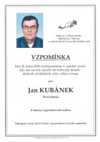 Vzpomínka Kubánek Jan