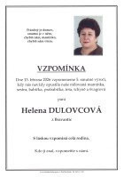 Vzpomínka Dulovcová Helena