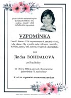 Vzpomínka Bohdalová Jindra