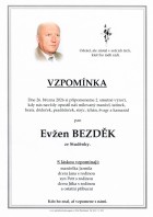 Vzpomínka Bezděk Evžen