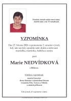 Vzpomínka Nedvídková Marie