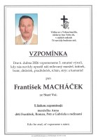 Vzpomínka Macháček František
