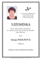 Vzpomínka Wolfová Sonja