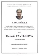 Vzpomínka Pavelková Danuše