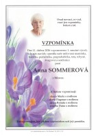 Vzpomínka Sommerová Anna