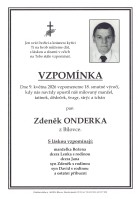 Vzpomínka Onderka Zdeněk