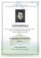 Vzpmínka Peschel František