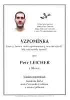 Vzpomínka Leicher Petr