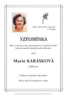 Vzpomínka Karásková Marie