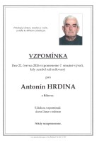 Vzpomínka Hrdina Antonín