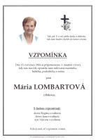 Vzpomínka Lombartová Mária