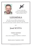 Vzpomínka Kvita Josef