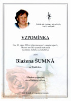 Vzpomínka Šumná Blažena