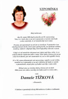 Vzpomínka Tížková Danuše