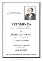 Vzpomínka Pawlica Bronislav