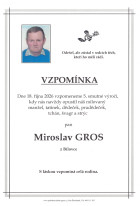 Vzpomínka Gros Miroslav